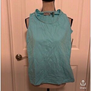 NWT coral bay blue tank top petite small 1537